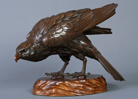 A-Bronze-Model-of-a-Hawk-by-Masatsune